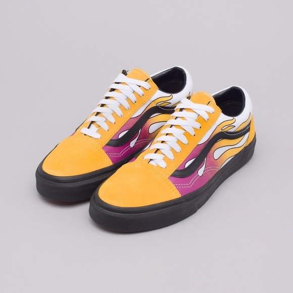 yellow and pink vans
